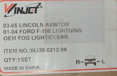 03 - 05 Lincoln Aviator or 01 - 04 Ford Lightning Round Fog Lights w/ Bulbs