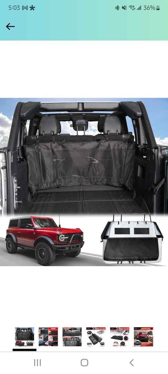 Ford Bronco Storage bag for windows