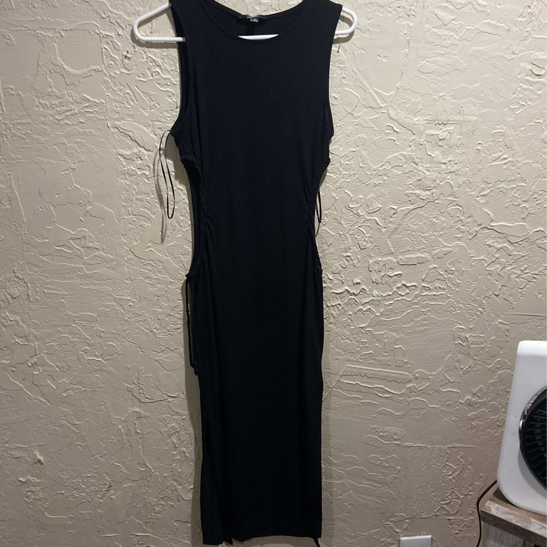 This Black Sideless Ambiance Dress Is In Perfect Condition