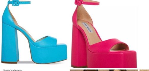 Steve Madden Blue Or Pink Chunky Platform Heels