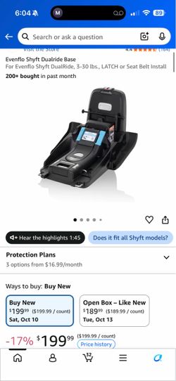 Evenflo Shyft DualRide Car Seat Base
