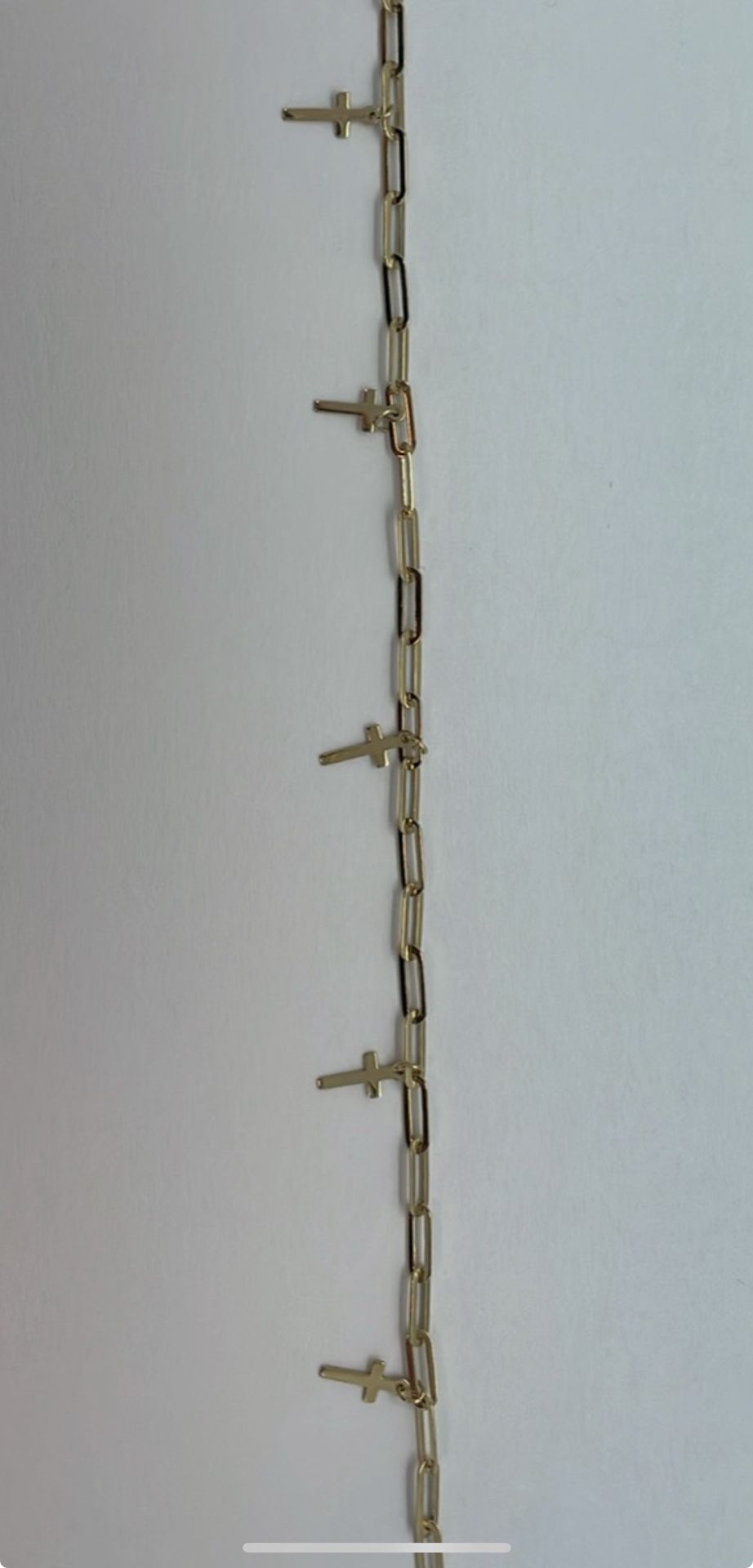 14 K Gold Bracelet With Cross. New