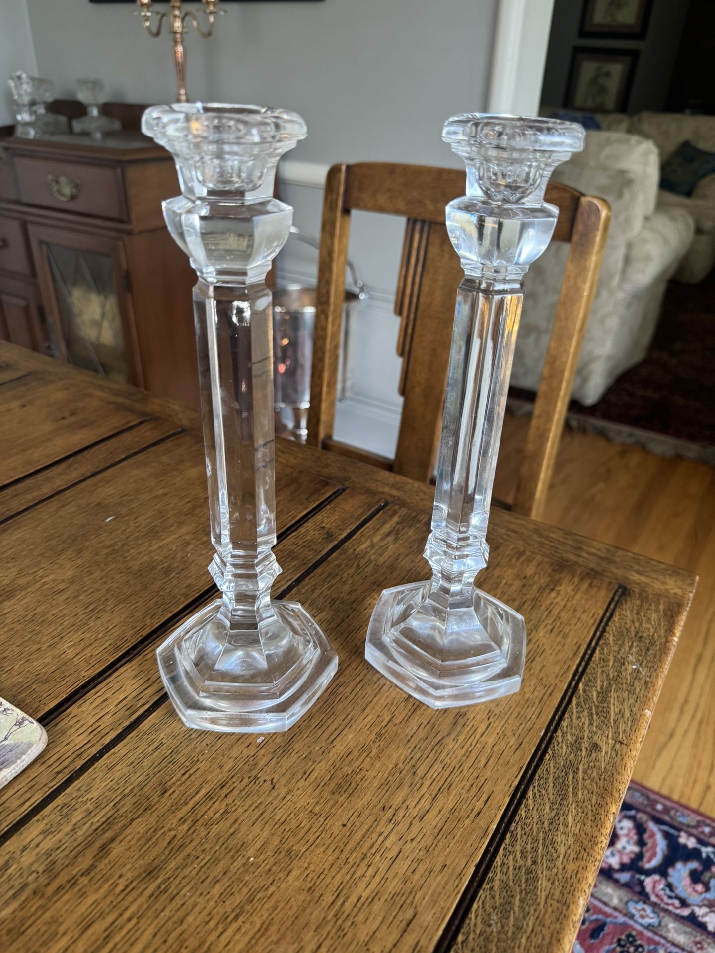 Vintage Crystal Candle Holders