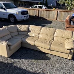 Couch, Leather Sleeper Sofa