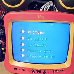 CRT TV Disney Mickey Mouse 13" 