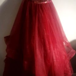 Val Stefani Red  Wedding Gown