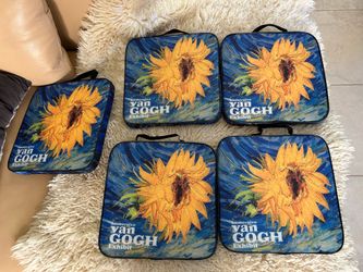 Stadium Seat cushions 13x13 sunflowers Van Gogh