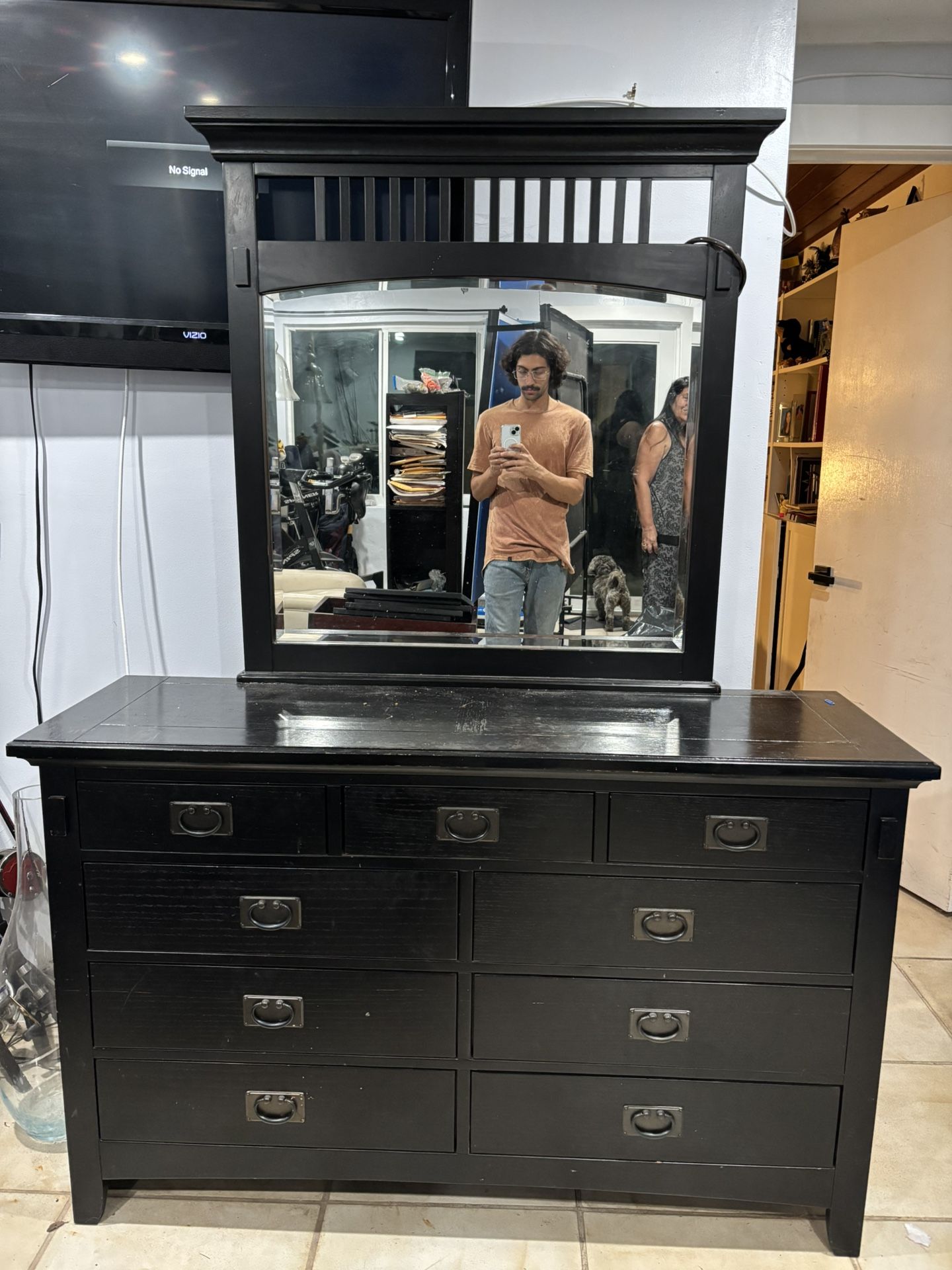 DRESSER WITH MIRROR