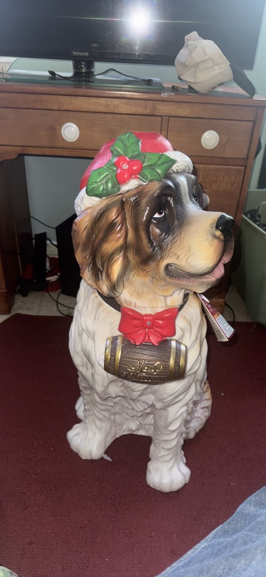 St Bernard Christmas Dog Brand New