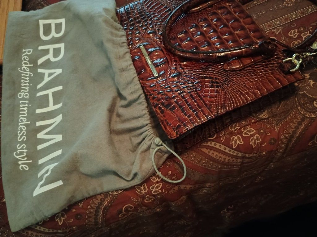 Brahmin Crocodile Purse