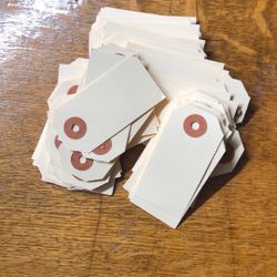 100- 1 1/2”x 2 3/4” Manila Tags No String 