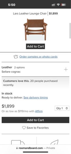 Lars leather lounge chair