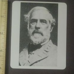Civil War Robert E. Lee Confederates General Knowledge Card Vintage Collectible Black White Photo
