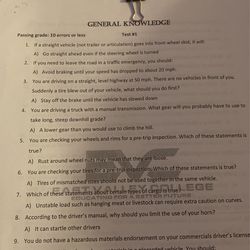 CDL CLASS COMMERCIAL SHEET