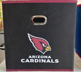 New ARIZONA CARDINALS 11X11X11 folding storage bin