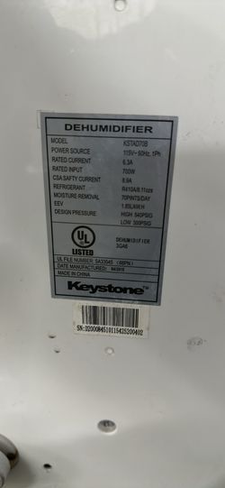 Dehumidifier For Sale