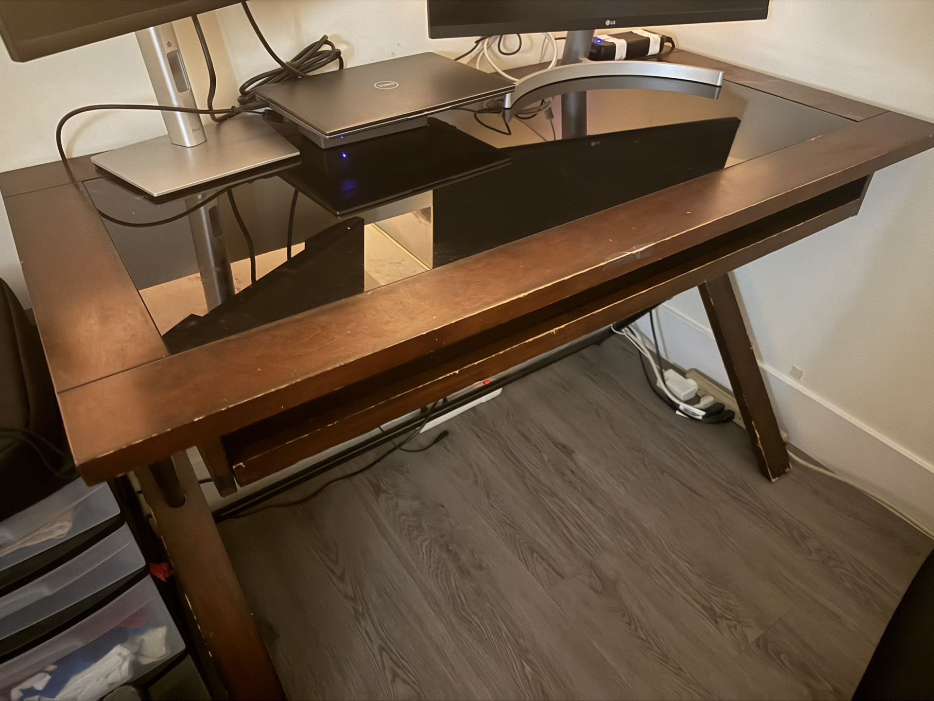 Office Desk - Glass center 28”X48”X30”
