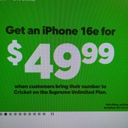 Get An iPhone 16e Bring Your Number To Cricket 
