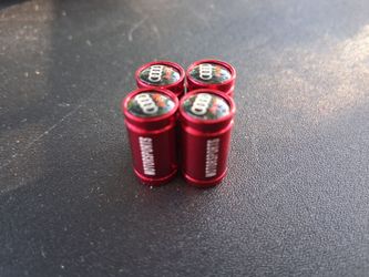 New Audi Motorsports Red Aluminum Tire Valve Stem Caps (Set of 4)