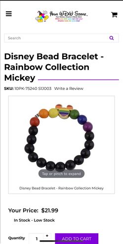 Disney Bead Bracelet - Rainbow Collection Mickey