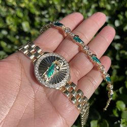 Esclava De San Judas Para El y Ella De Oro Laminado