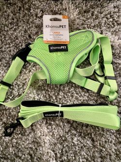 Pet Accessories Dog Harness Leash Neon green