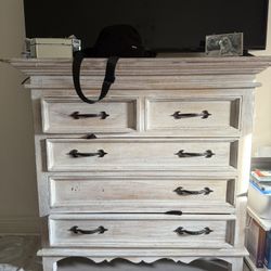 Vintage Distressed Wood Dresser