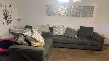 Gray sectional sofa
