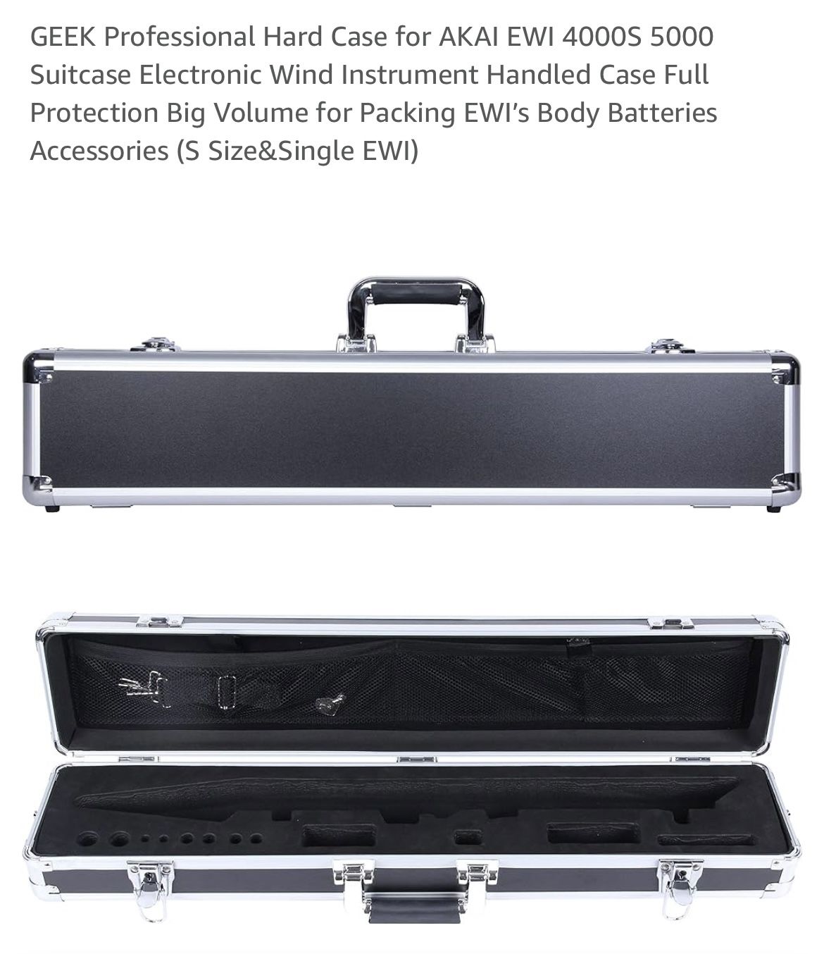 GEEK Professional Hard Case with Handle AKAI EWI 4000S 5000 Suitcase Electronic Wind Instrument NEW