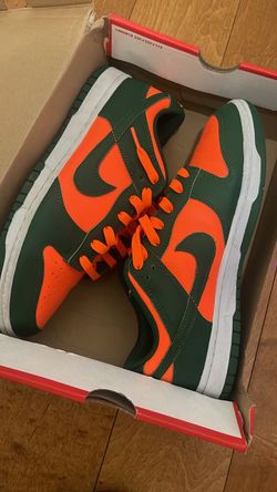Nike Dunk Low Green and Orange Sneakers