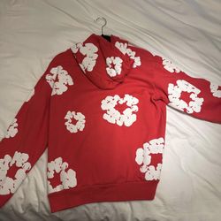 Red & white Authentic Denim Tears Hoodie
