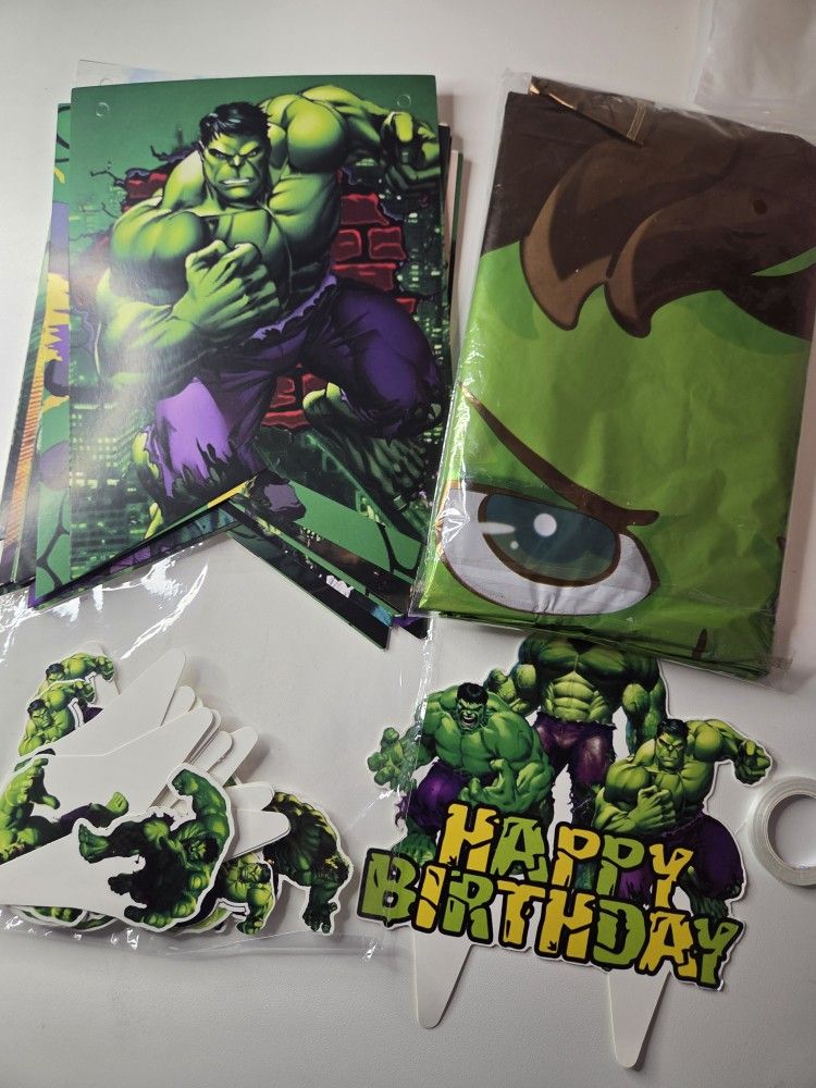HULK Birthday Party Supplies
