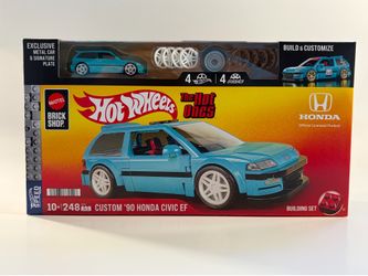 Mattel brick shop hot wheels Honda civic EF blue