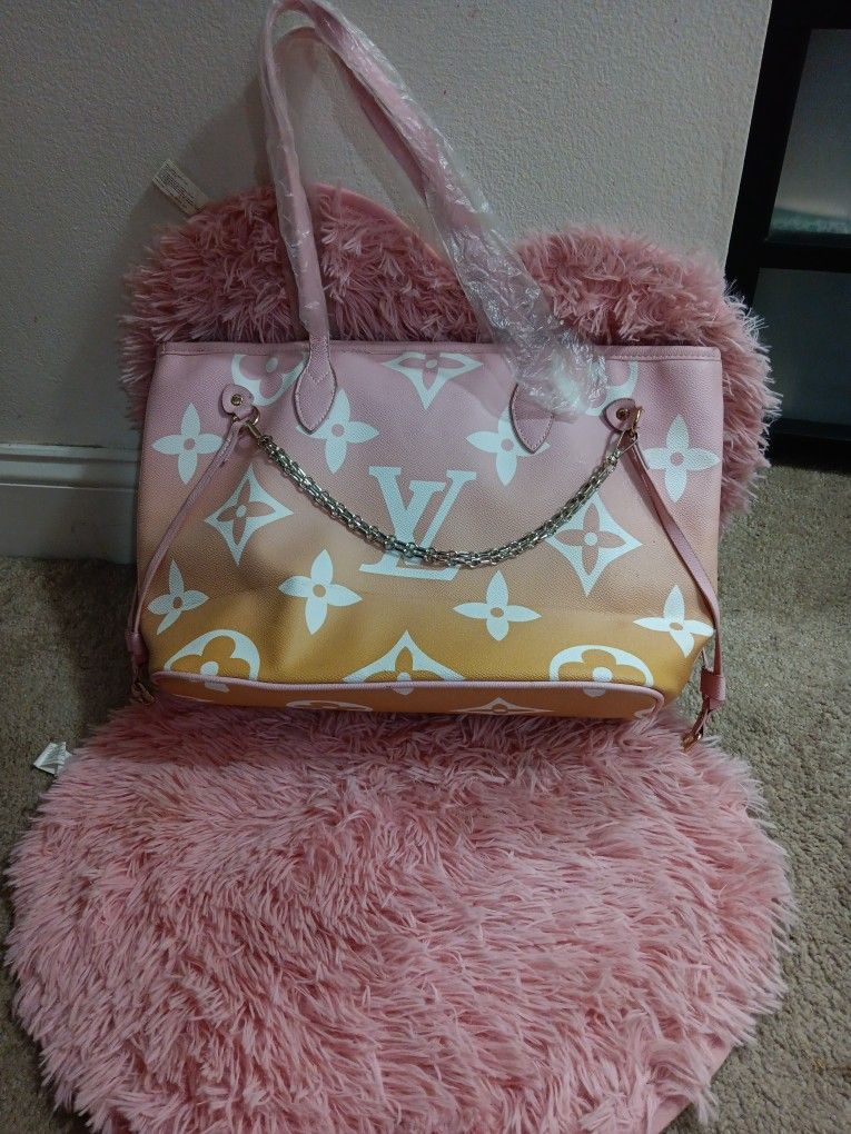 Pink Ombre Louis V tote Luxury Bag