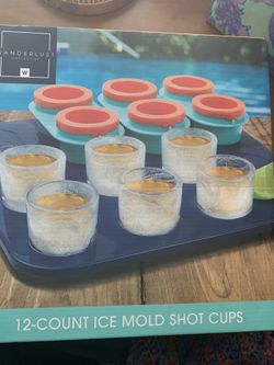 Ice mold shot glass cups