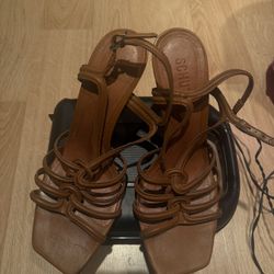 Schutz Leather Adjustable Cage Sandals #sandals