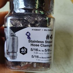 Apollo 40 pack 5/16"-5/8" Hose Clamps, few available