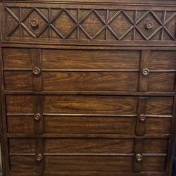 Large Wooded Chest Of Drawers 