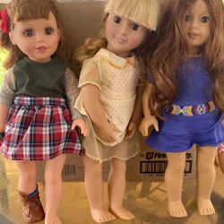 Three Beautiful Dolls For playing.