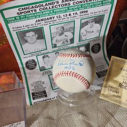 Robin Roberts Autographed M.L.B HOF Inscription - Phillies w/COA SCHEDULE FROM SHOW, BALLCUBE