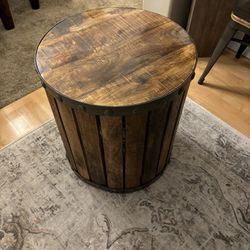World Market Round Wood End Table