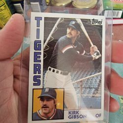 Los Angeles Dodgers World Series Heroe Kirk Gibson '84 Topps '87 Donruss Leaf Baseball Cards 
