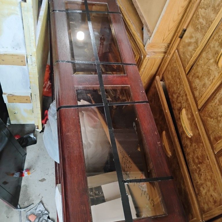 4 Piece Glass And Wood End Table Set