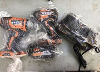New drill and impact with 4 ah battery and fast charger