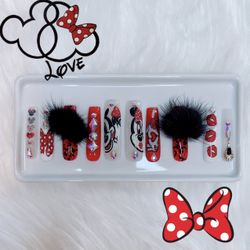 Mickey And Minnie Nails Press On