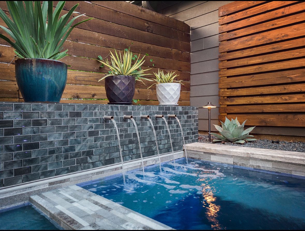 New Glass 2x4 Subway Tile Stratus Gray Pool Waterline