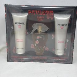 Vtg Pavlova Paris 1922 Eau De Toilette Spray 1.7 fl.oz- Body Lotion And Wash 3.3