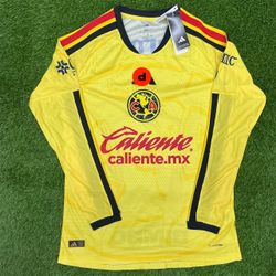 Club America long sleeve player edition jersey slim fit size L fits like M
