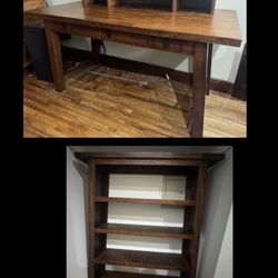 Asian style desk and bookcase - cool Zen look