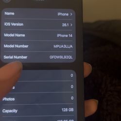 iPhone 14 128GB Sim Locked Verizon